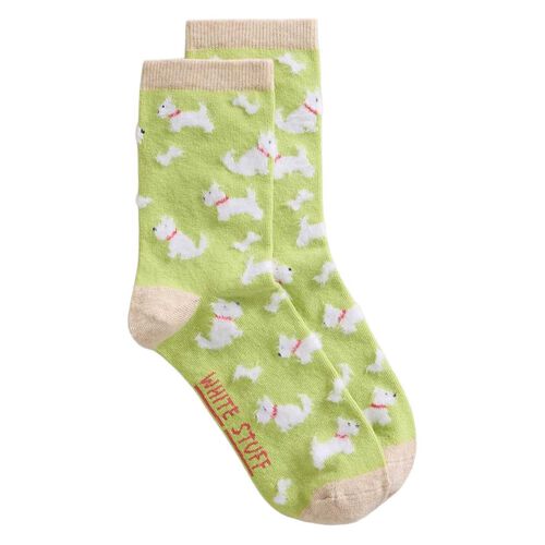 White Stuff Fluffy Dog Ankle Sock